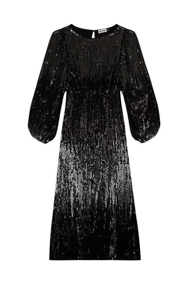 Dresses Women RIXO Coco Black Sequin Dresses Women RIXO Coco Black Sequin
