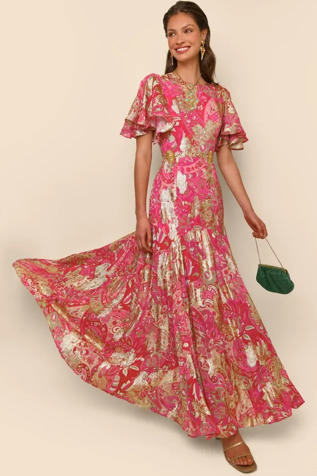 Dresses Women RIXO Dina Grace Paisley Jewel Dresses Women RIXO Dina Grace Paisley Jewel