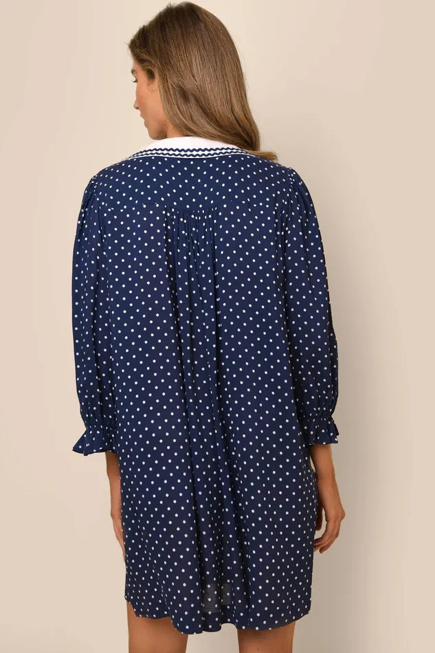 Dresses Women RIXO Doris Polka Dot Navy Dresses Women RIXO Doris Polka Dot Navy