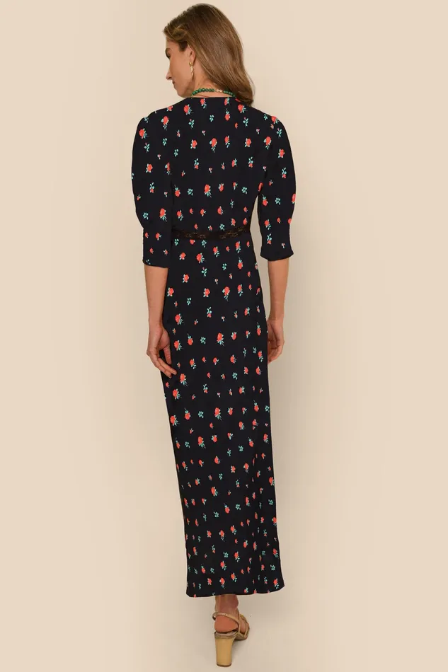 Dresses Women RIXO Gemma Vintage Rose Black Dresses Women RIXO Gemma Vintage Rose Black