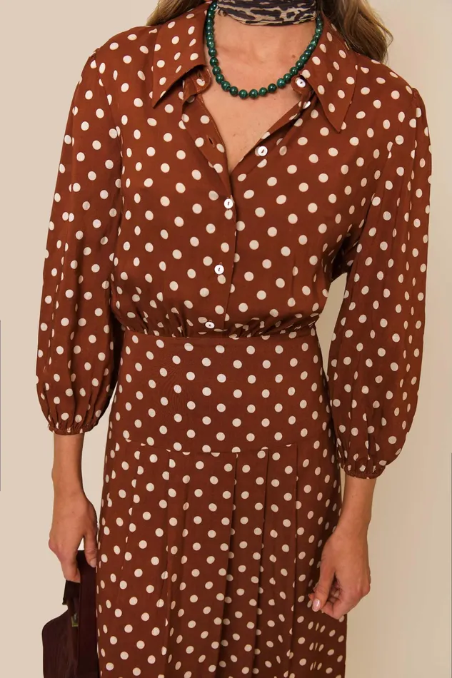 Dresses Women RIXO Izzy Copper Dot Dresses Women RIXO Izzy Copper Dot