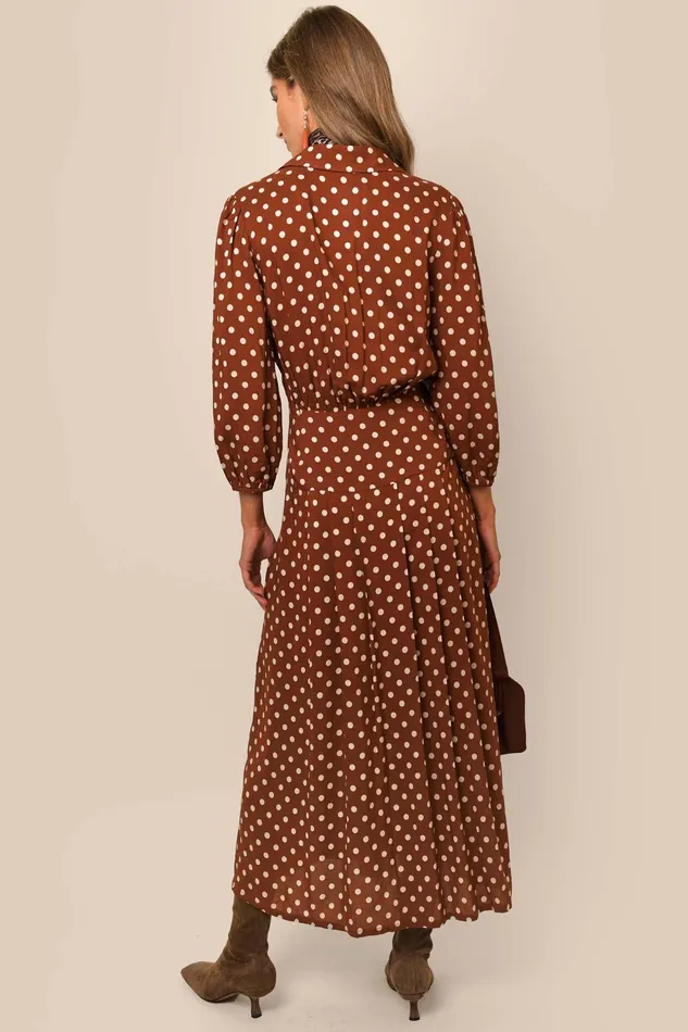 Dresses Women RIXO Izzy Copper Dot Dresses Women RIXO Izzy Copper Dot