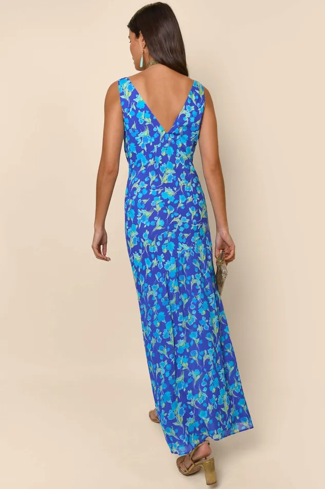 Dresses Women RIXO Moniq Fontainhas Floral Cobalt