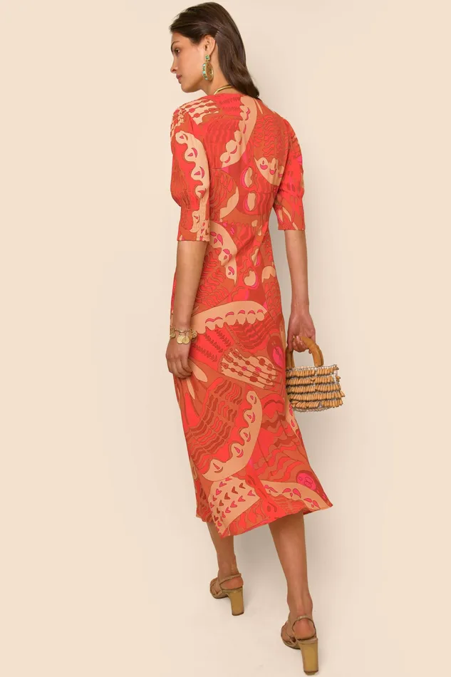 Dresses Women RIXO Zadie Butterfly Red Dresses Women RIXO Zadie Butterfly Red