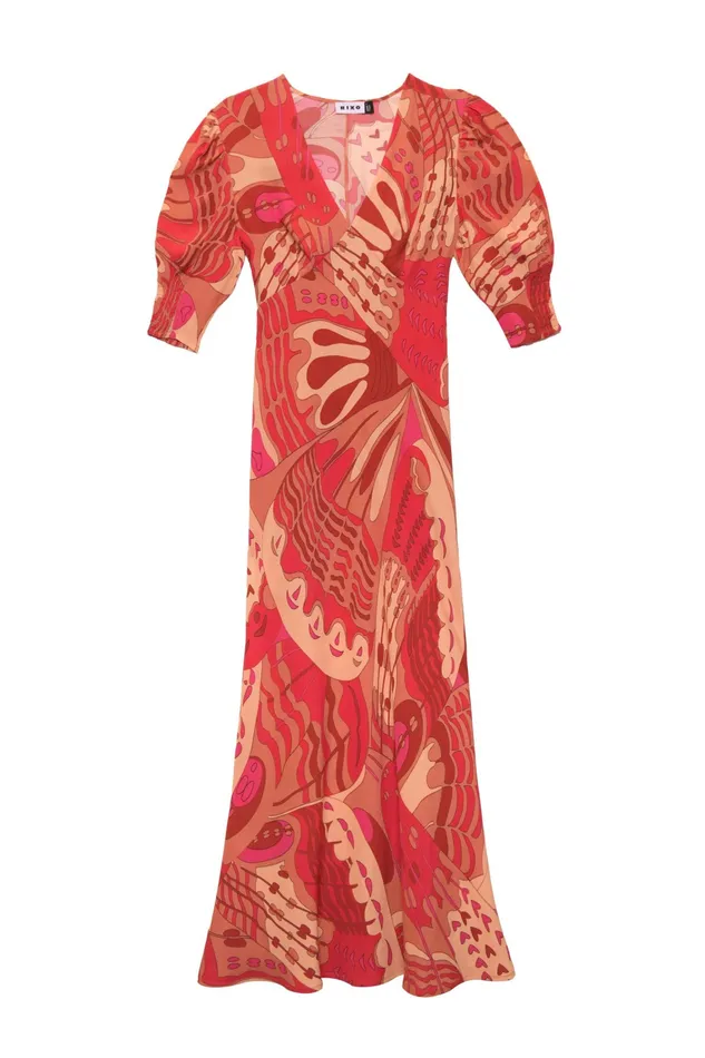 Dresses Women RIXO Zadie Butterfly Red Dresses Women RIXO Zadie Butterfly Red
