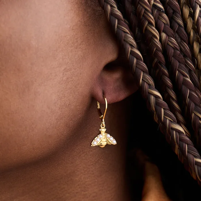 Earrings Gold Bee Lever Back Hoops 8211 Olivia Burton Women