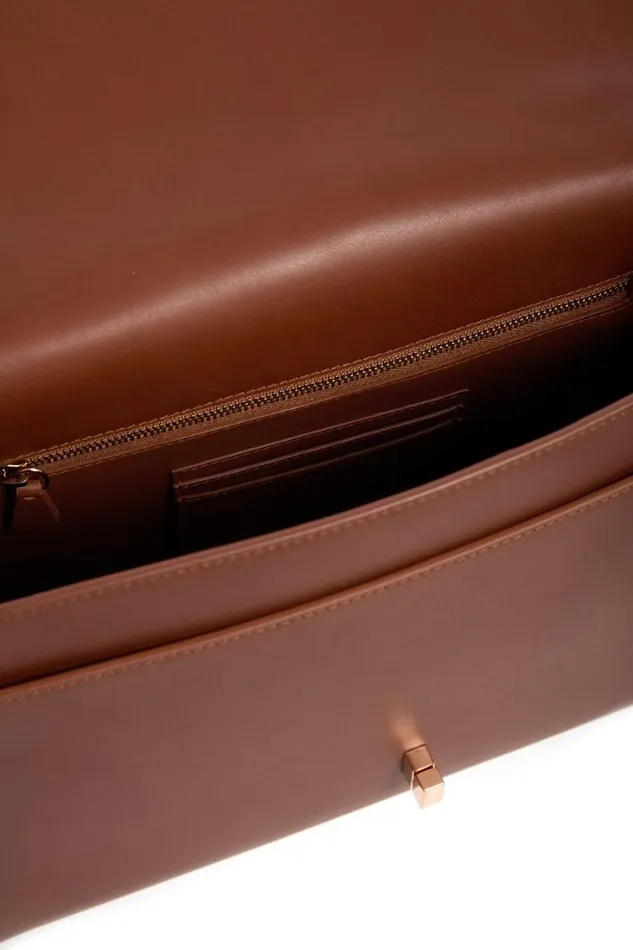 Flap Bags Women Gabriela Hearst Large Leonora Flap Bag In Cognac Leather