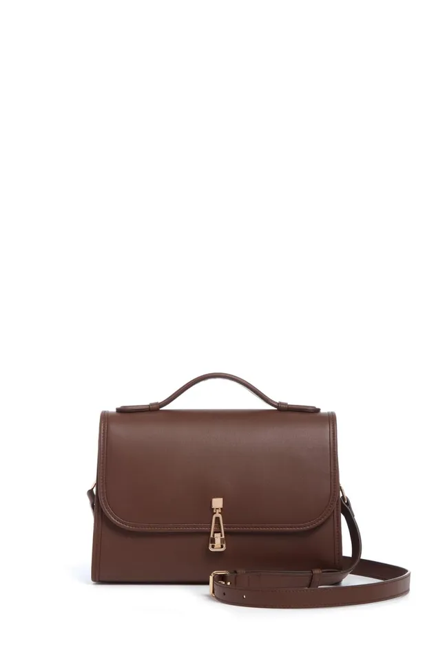 Flap Bags Women Gabriela Hearst Medium Leonora Flap Bag In Chocolate Leather