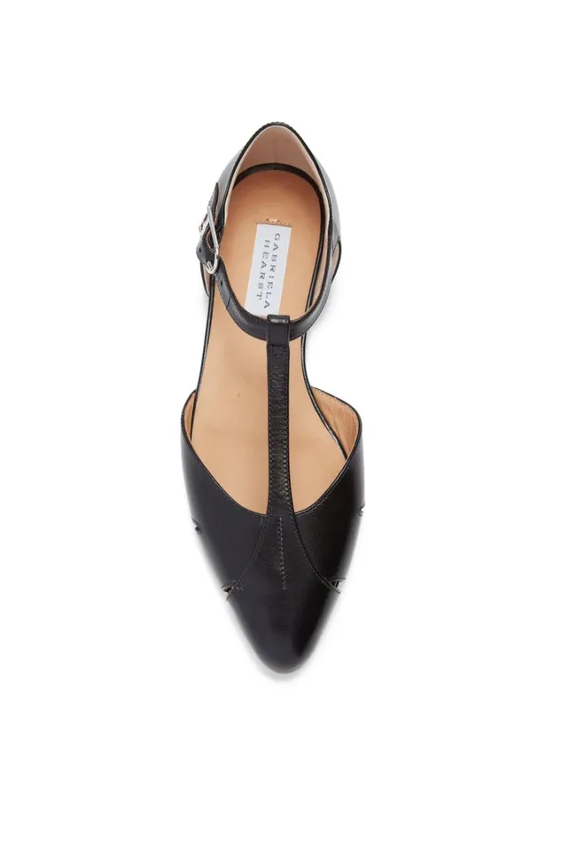 Flats Women Gabriela Hearst Harlow Ballerina Flat Shoe In Black Leather