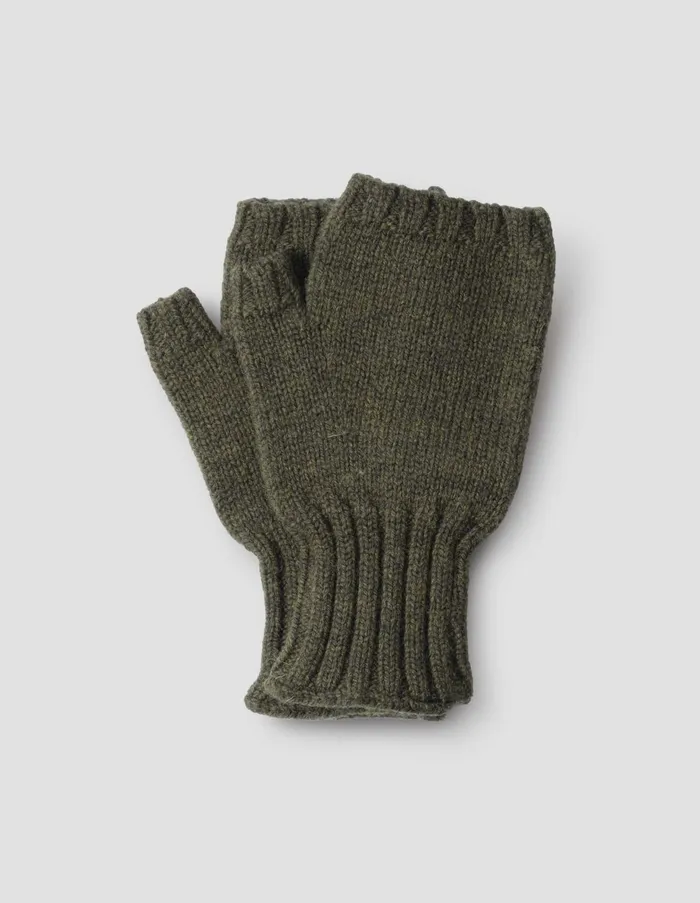 Gloves WomenMen Margaret Howell Mhl Chunky Fingerless Glove Khaki