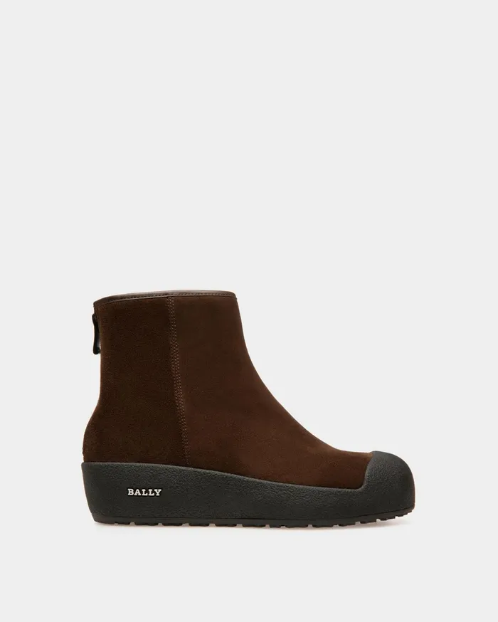 Guard Leather Snow Boots In Brown Men Bally Boots and Ankle Boots
