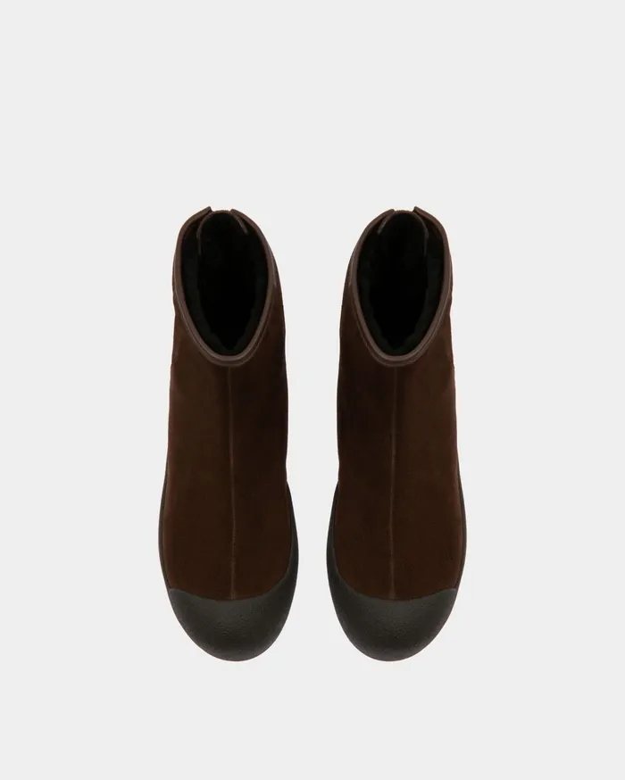 Guard Leather Snow Boots In Brown Men Bally Boots and Ankle Boots