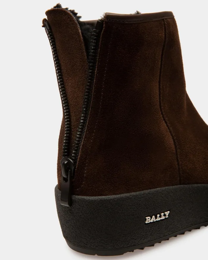 Guard Leather Snow Boots In Brown Men Bally Boots and Ankle Boots