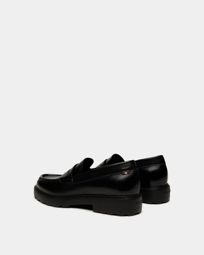 Gusto Loafer In Black Leather Men Bally Loafers and Moccasins