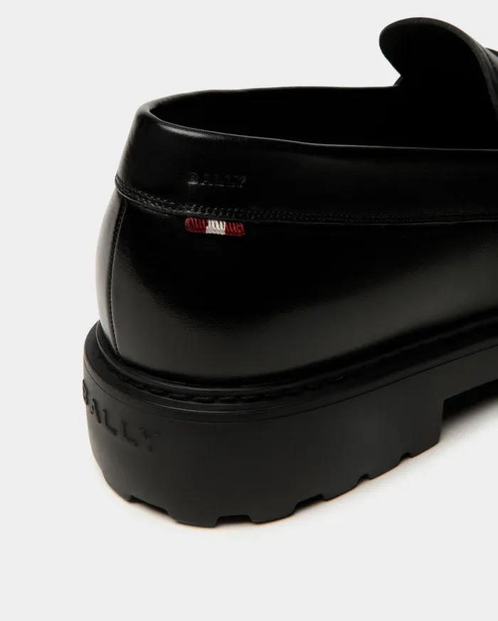 Gusto Loafer In Black Leather Men Bally Loafers and Moccasins