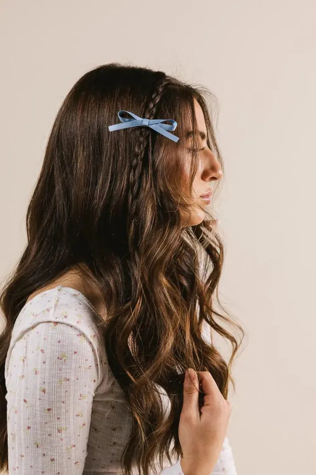 Hair Accessories Women Bohme Bow Hair Clip Set In Blue Blue