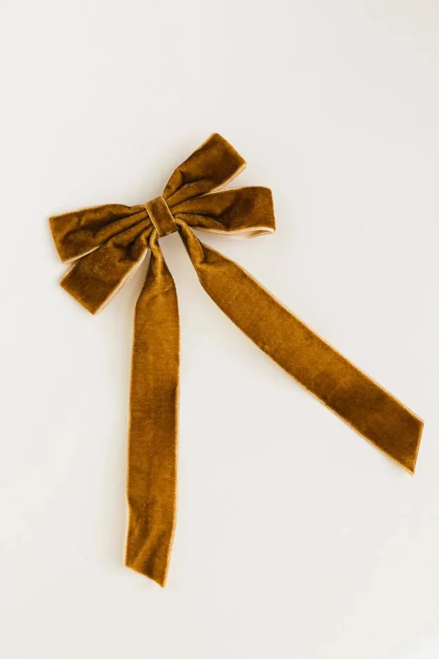 Hair Accessories Women Bohme Velvet Bow Hair Clip In Brown Brown