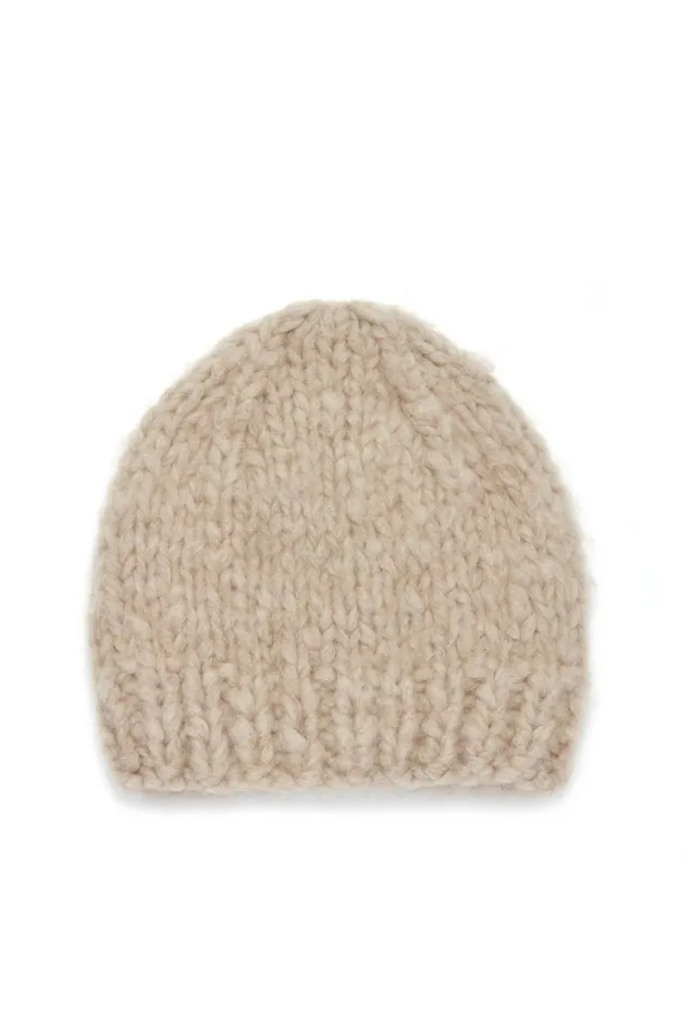 Hats Women Gabriela Hearst Pacino Knit Hat In Oatmeal Welfat Cashmere