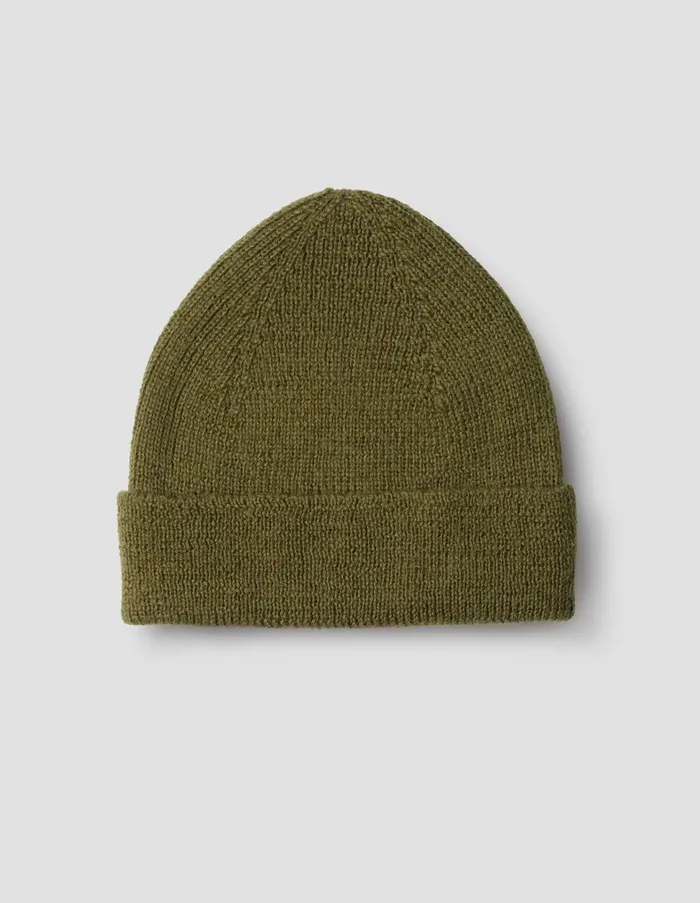 Hats WomenMen Margaret Howell Mhl Simple Ribbed Beanie Khaki