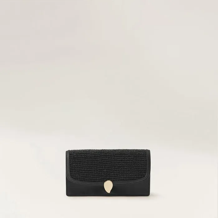 Helen Kaminski Mini Bags Adelie Wallet With Raffia Blackcharcoal 8211 Bags