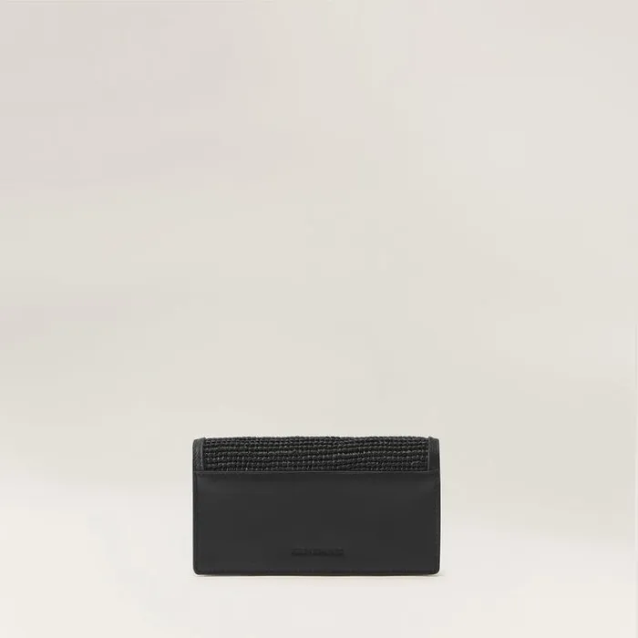 Helen Kaminski Mini Bags Adelie Wallet With Raffia Blackcharcoal 8211 Bags
