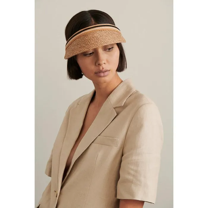 Helen Kaminski Visors Marina Nougatblack Stripe 8211 Hats
