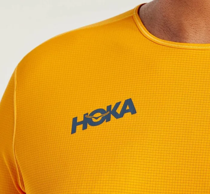 HOKA ONE ONE Tops Performance 34 Sleeve Saffron 8211 Men