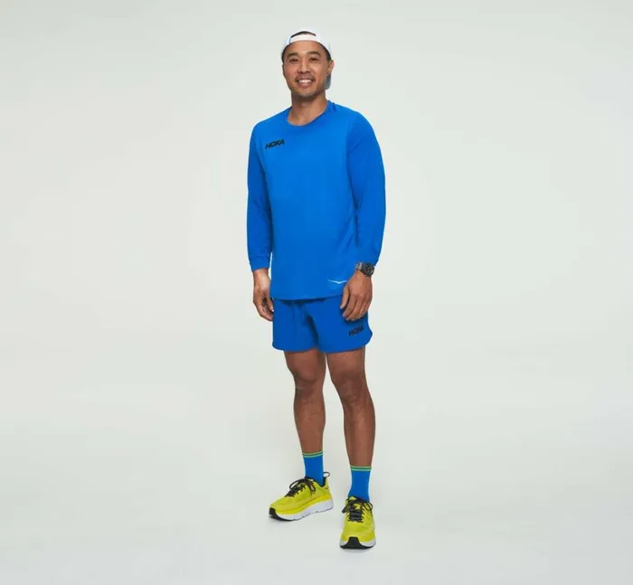 HOKA ONE ONE Tops Performance Long Sleeve Imperial Blue 8211 Men