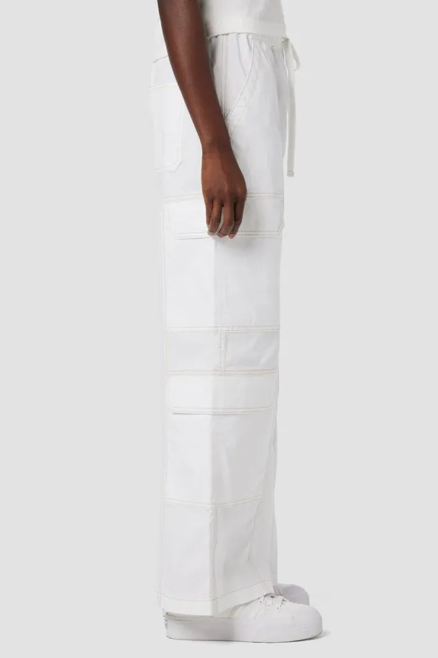 Hudson Jeans Cargo Women Parachute Wide Leg Cargo White Hudson Jeans Cargo Women Parachute Wide Leg Cargo White
