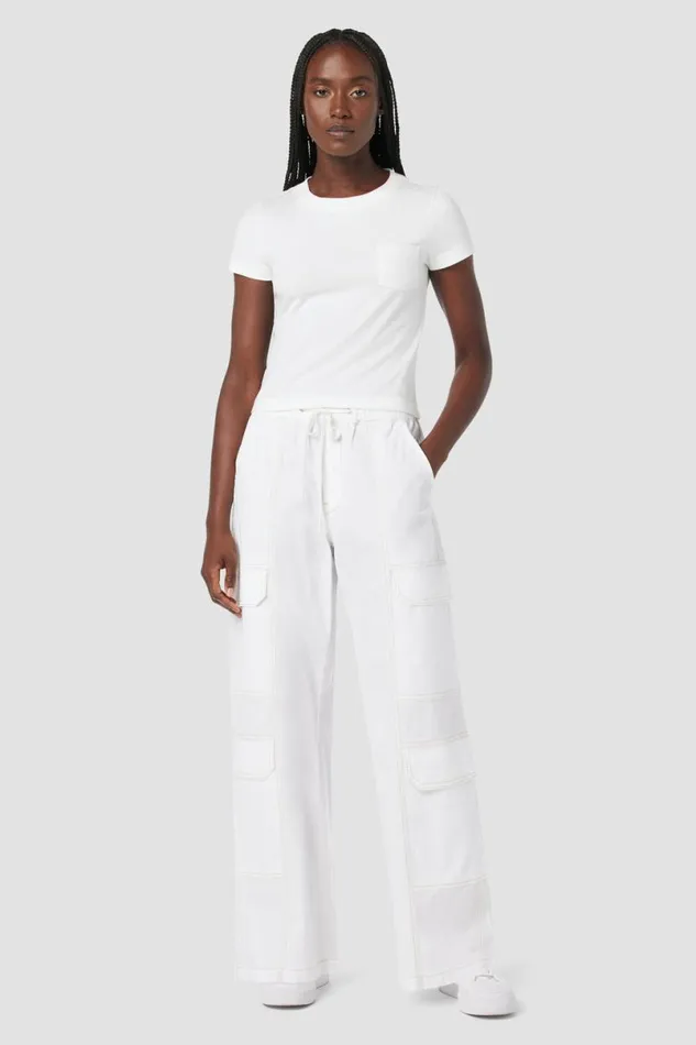 Hudson Jeans Cargo Women Parachute Wide Leg Cargo White Hudson Jeans Cargo Women Parachute Wide Leg Cargo White