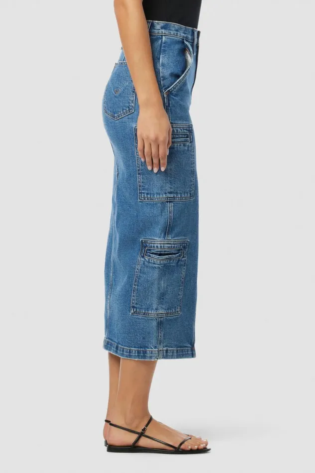 Hudson Jeans Cargo Women Reconstructed Skirt W Cargo Welt Pockets Golden Hour Hudson Jeans Cargo Women Reconstructed Skirt W Cargo Welt Pockets Golden Hour