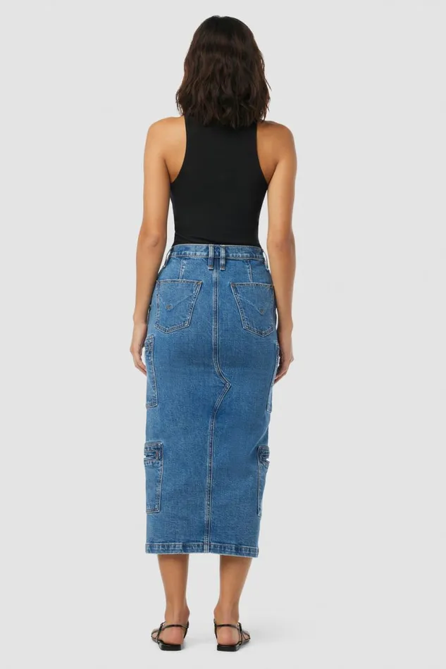 Hudson Jeans Cargo Women Reconstructed Skirt W Cargo Welt Pockets Golden Hour Hudson Jeans Cargo Women Reconstructed Skirt W Cargo Welt Pockets Golden Hour