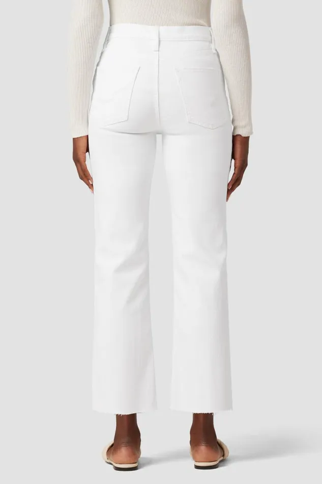 Hudson Jeans Cropped Women Remi HighRise Straight Crop Jean Destructed White Shadow Hudson Jeans Cropped Women Remi HighRise Straight Crop Jean Destructed White Shadow