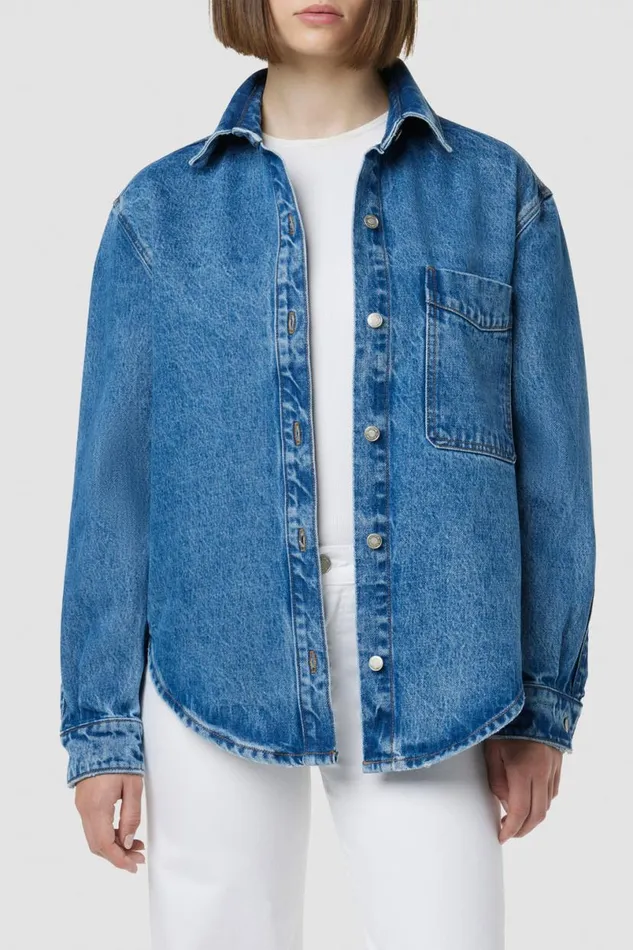 Hudson Jeans Jackets and Outerwear Women Oversized Shirt Jacket Goldenrod