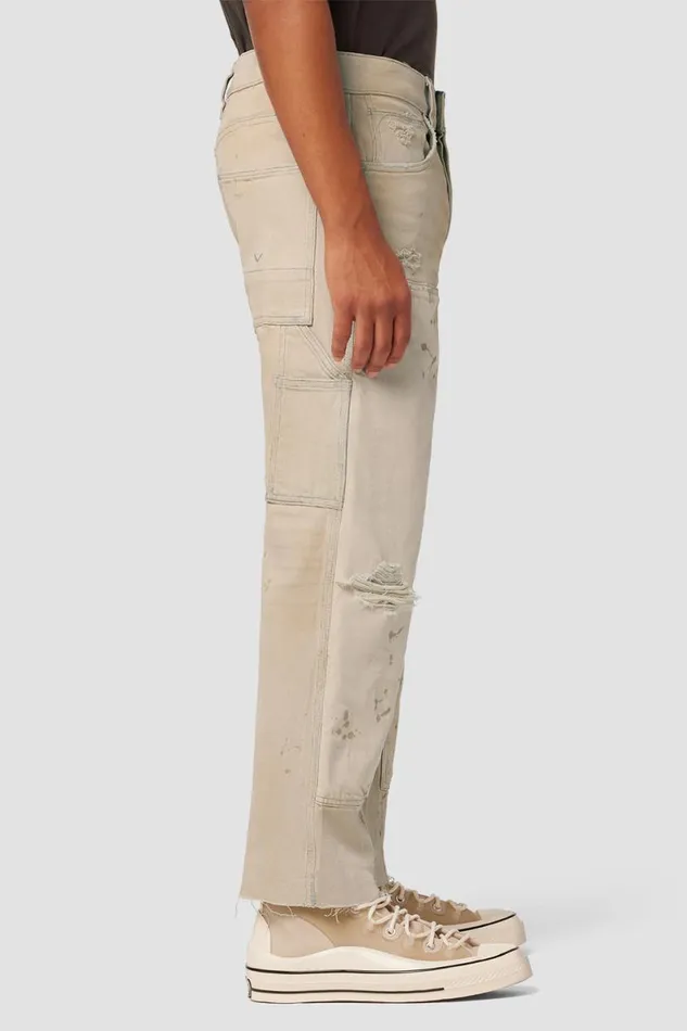 Hudson Jeans Pants Men Reese Carpenter Pant Distress Beige