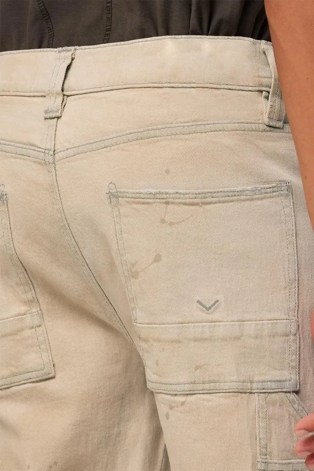 Hudson Jeans Pants Men Reese Carpenter Pant Distress Beige