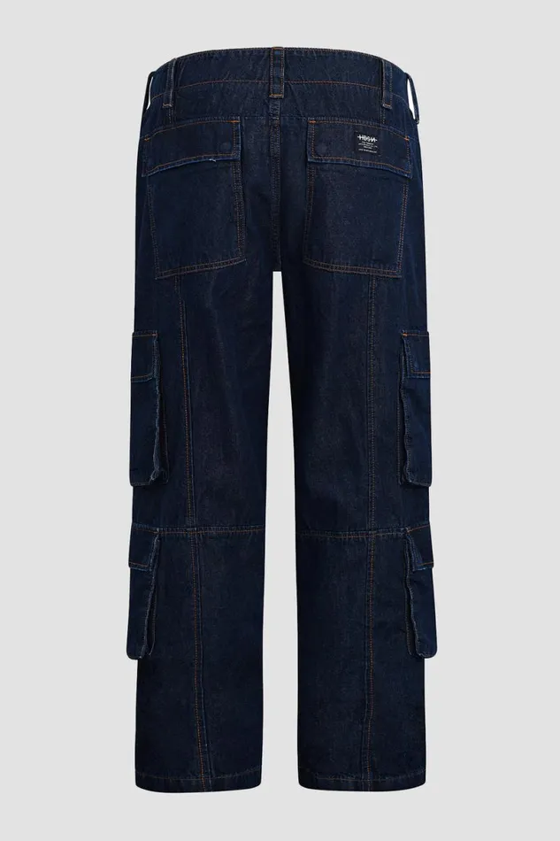 Hudson Jeans Pants Men Wide Leg Cargo Dark Chambray Hudson Jeans Pants Men Wide Leg Cargo Dark Chambray