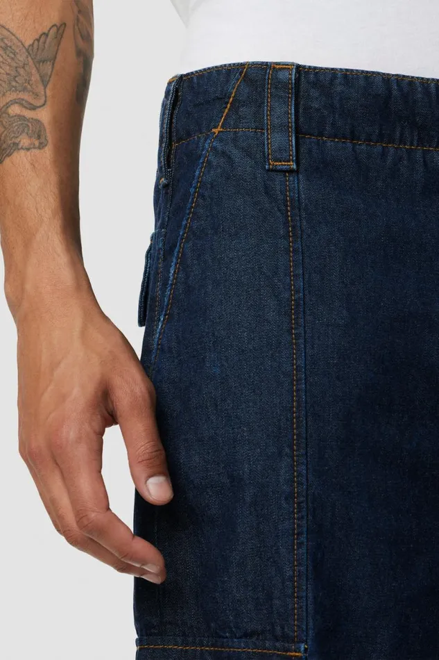 Hudson Jeans Pants Men Wide Leg Cargo Dark Chambray Hudson Jeans Pants Men Wide Leg Cargo Dark Chambray