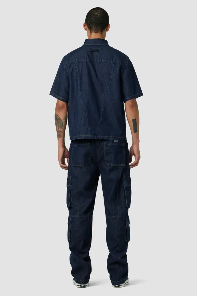 Hudson Jeans Pants Men Wide Leg Cargo Dark Chambray Hudson Jeans Pants Men Wide Leg Cargo Dark Chambray