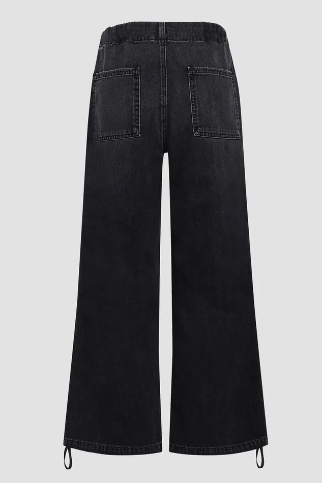 Hudson Jeans Pants Women Drawstring Parachute Pant Faded Black Hudson Jeans Pants Women Drawstring Parachute Pant Faded Black