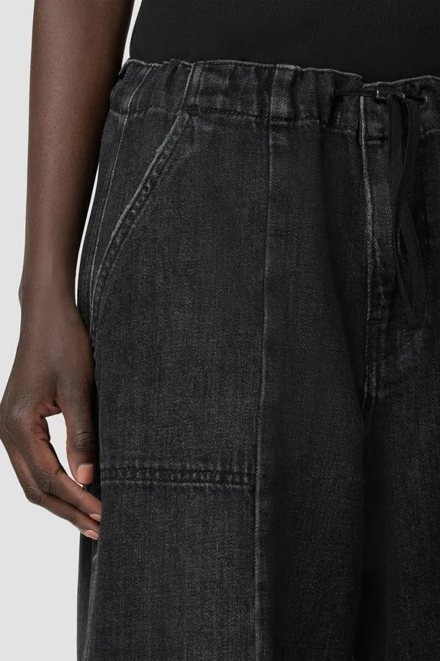 Hudson Jeans Pants Women Drawstring Parachute Pant Faded Black Hudson Jeans Pants Women Drawstring Parachute Pant Faded Black