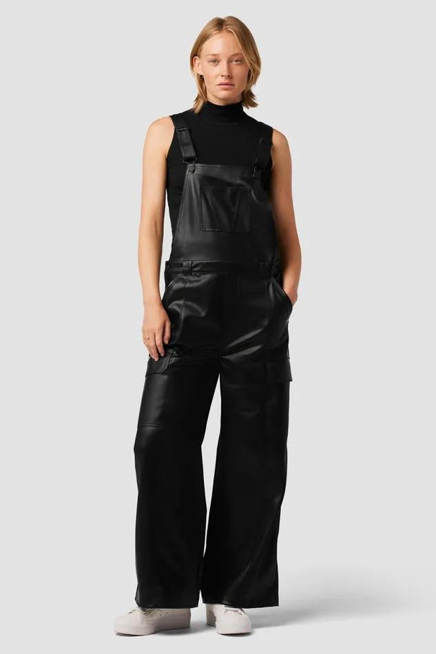 Hudson Jeans Pants Women Utility Wide Leg Overall Black Hudson Jeans Pants Women Utility Wide Leg Overall Black