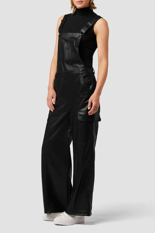 Hudson Jeans Pants Women Utility Wide Leg Overall Black Hudson Jeans Pants Women Utility Wide Leg Overall Black