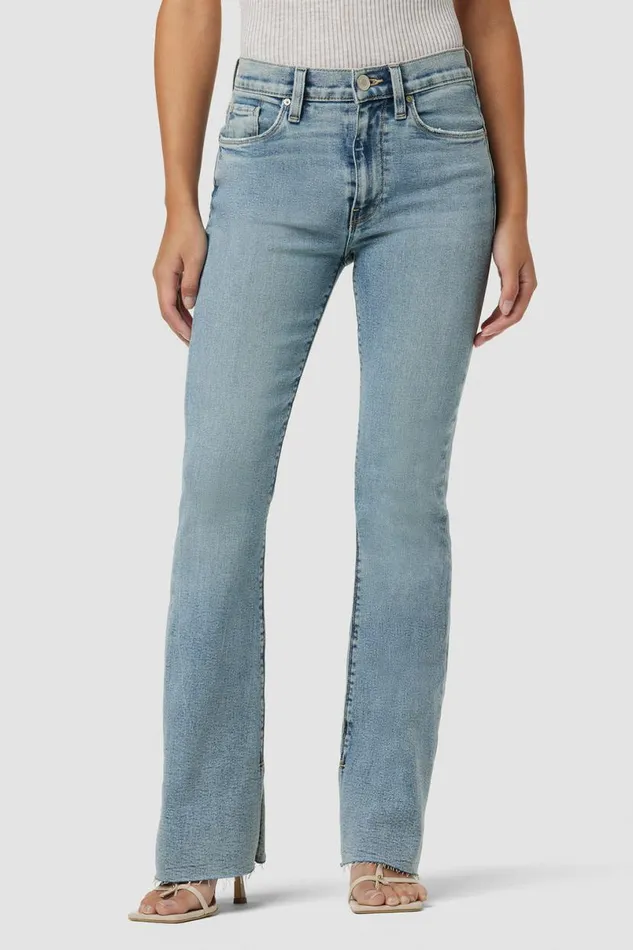 Hudson Jeans Petite Inseams Women Barbara HighRise Bootcut Petite Jean W Split Hem Cali