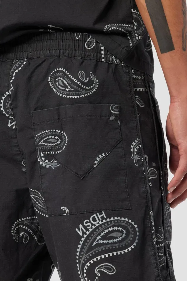 Hudson Jeans Shorts Men Racer Short Black Bandana Hudson Jeans Shorts Men Racer Short Black Bandana