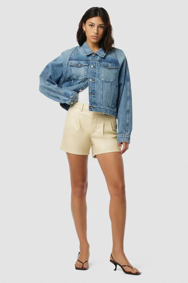 Hudson Jeans Shorts Women Front Yoke Pleated Short Moth Hudson Jeans Shorts Women Front Yoke Pleated Short Moth