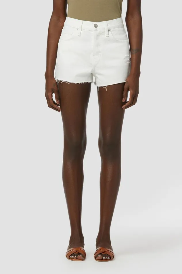 Hudson Jeans Shorts Women Lori HighRise Short Destructed White
