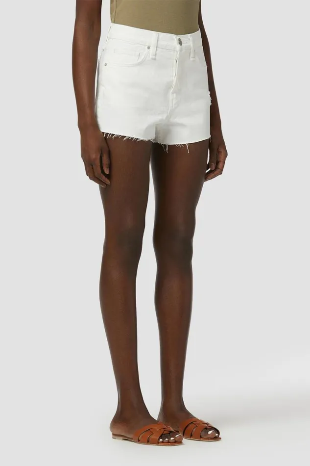 Hudson Jeans Shorts Women Lori HighRise Short Destructed White Hudson Jeans Shorts Women Lori HighRise Short Destructed White