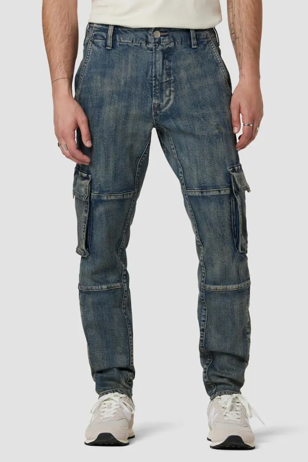 Hudson Jeans Skinny Men Zack Skinny Cargo Jean Light Stone