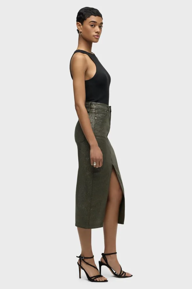 Hudson Jeans Skirts Women Reconstructed Skirt Cypress Glitter Hudson Jeans Skirts Women Reconstructed Skirt Cypress Glitter